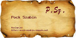 Pock Szabin névjegykártya